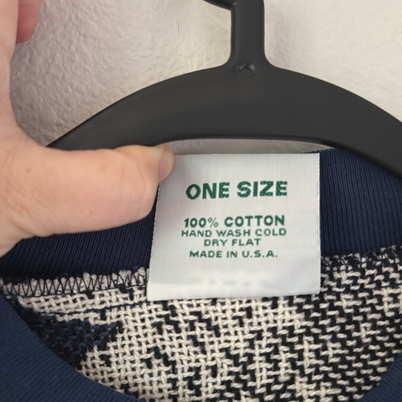 Sugar Street Weavers Americana Sweater Cotton Pullover Red White Blue One Size - Picture 7 of 10